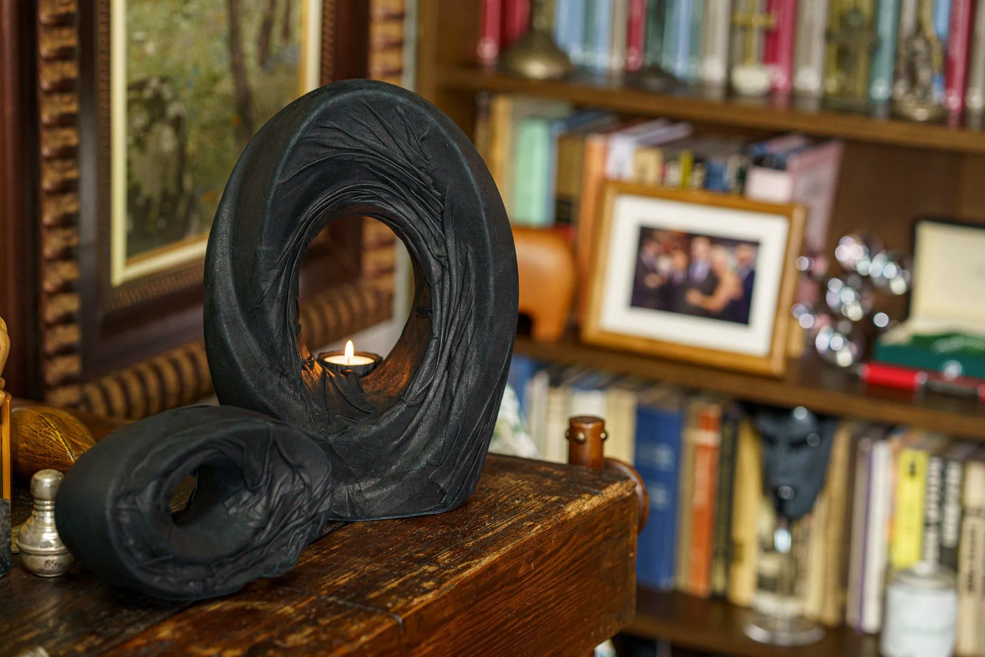 Handmade Cremation Urn for Ashes "The Passage" - Exclusive Leather Edition