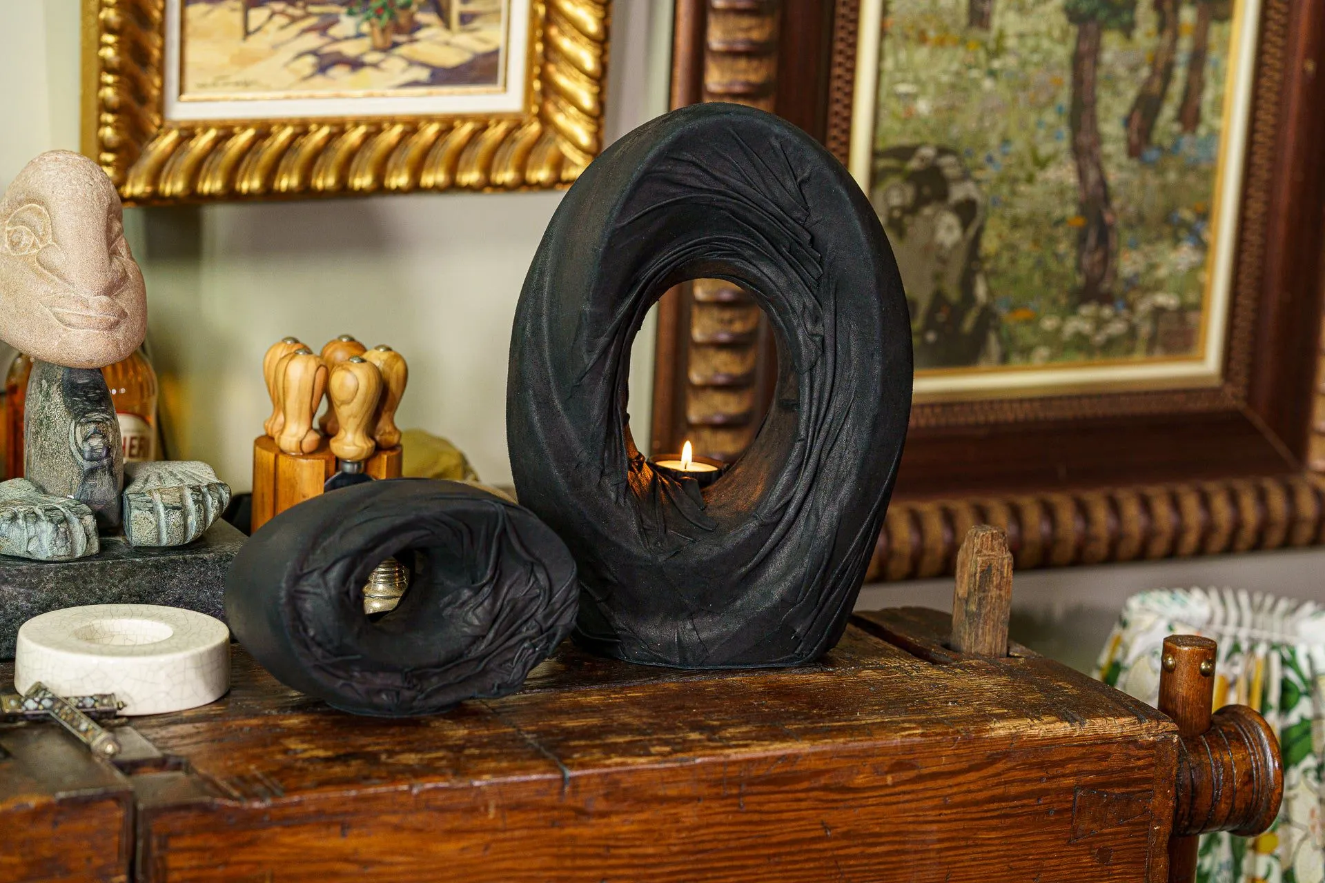 Handmade Cremation Urn for Ashes "The Passage" - Exclusive Leather Edition