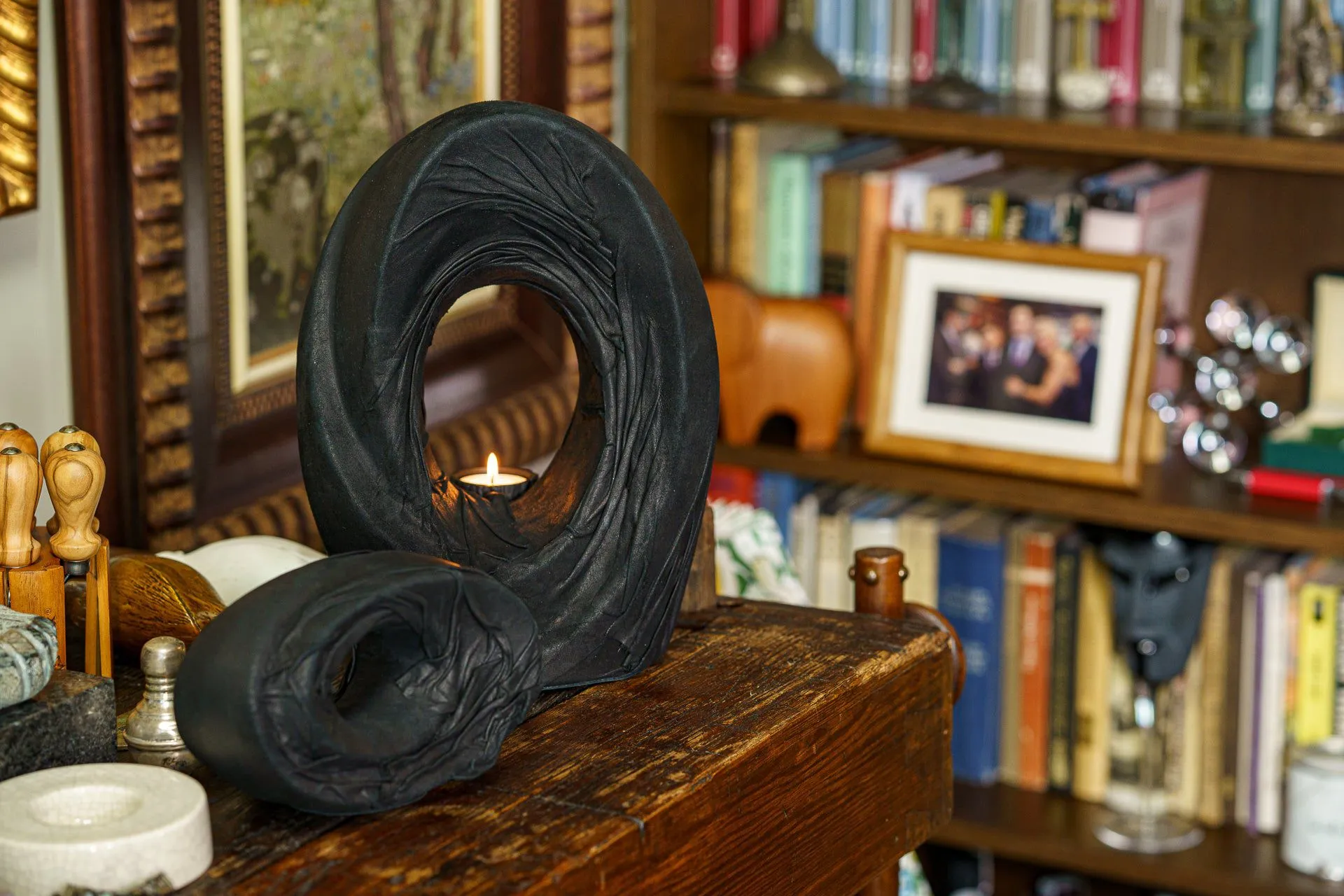 Handmade Cremation Urn for Ashes "The Passage" - Exclusive Leather Edition