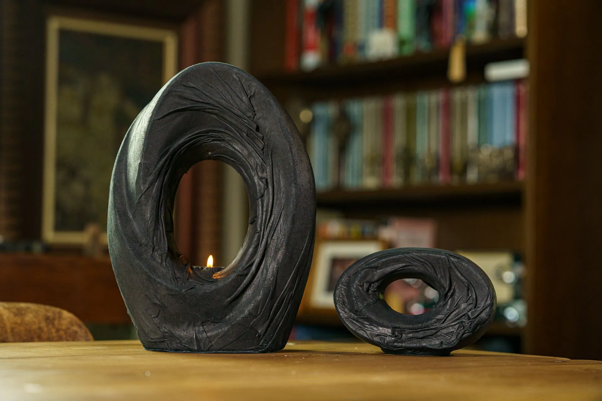 Handmade Cremation Urn for Ashes "The Passage" - Exclusive Leather Edition