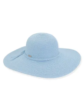 Hat  Light Blue Paperbraid Floppy Brim Women's HH1003S