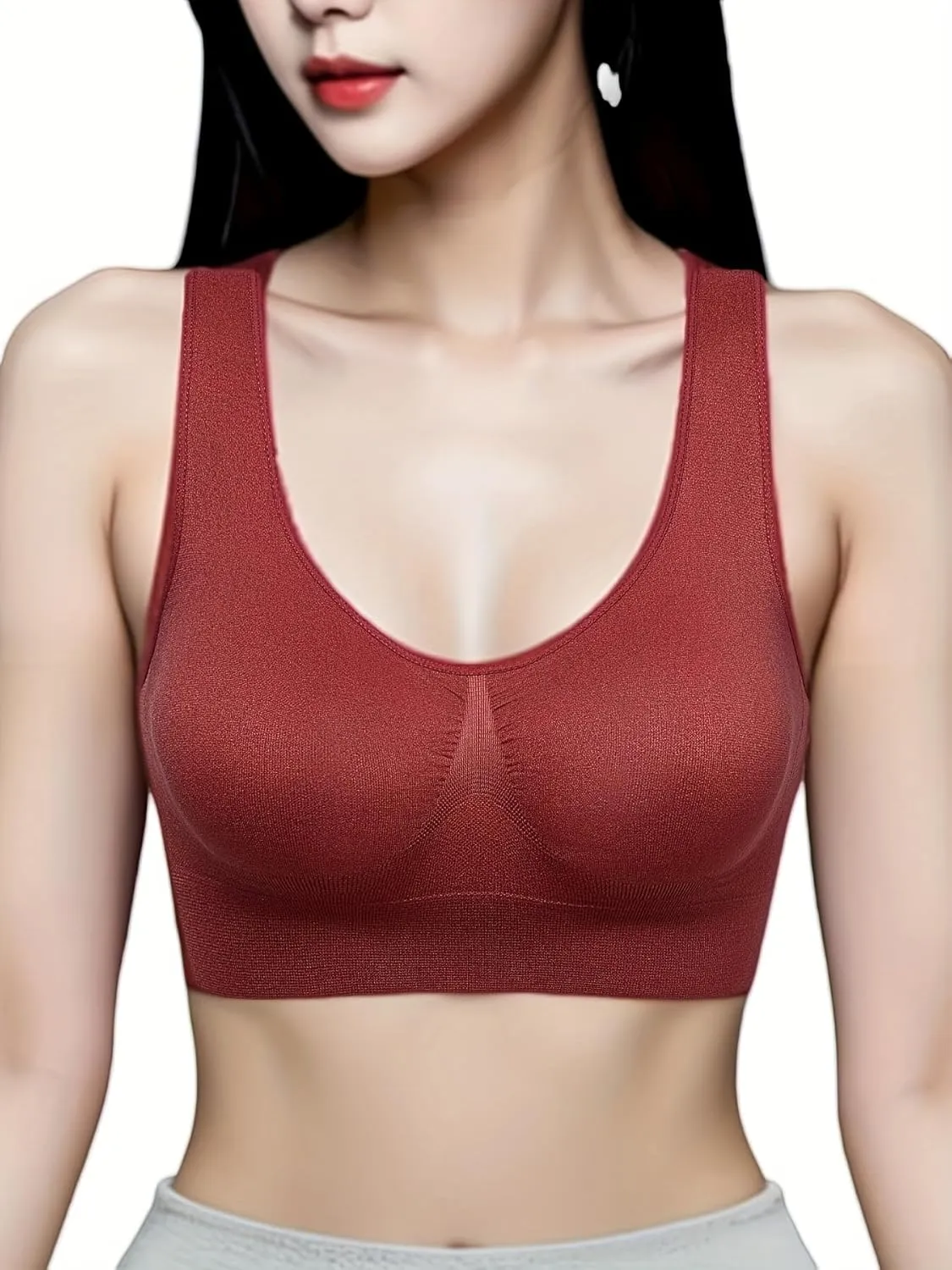 Hiking Gril Women's Comfort Wirefree Bralette Unpadded Sleep Yoga Bra