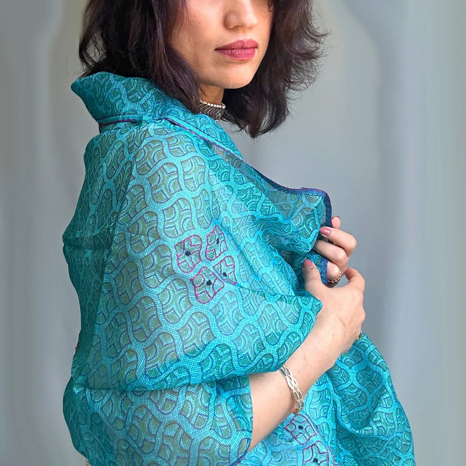 Kota Silk Square Turkish Ornament Scarf