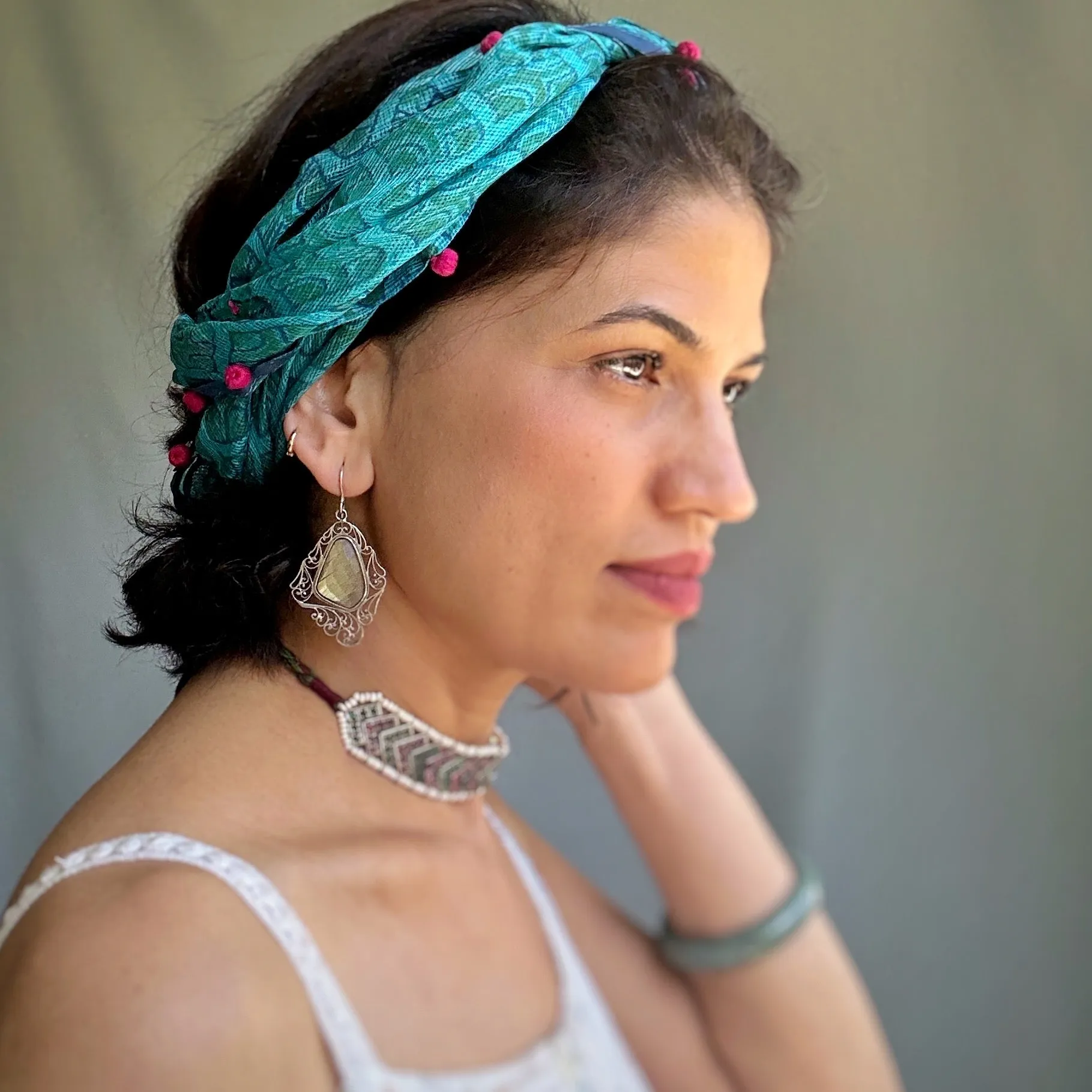 Kota Silk Square Turkish Ornament Scarf