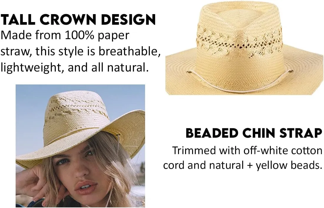 Lack of Color Women's The Baja Paper Straw Western Fedora Hat