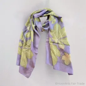 Lavender Eco-Printed Silk Scarf