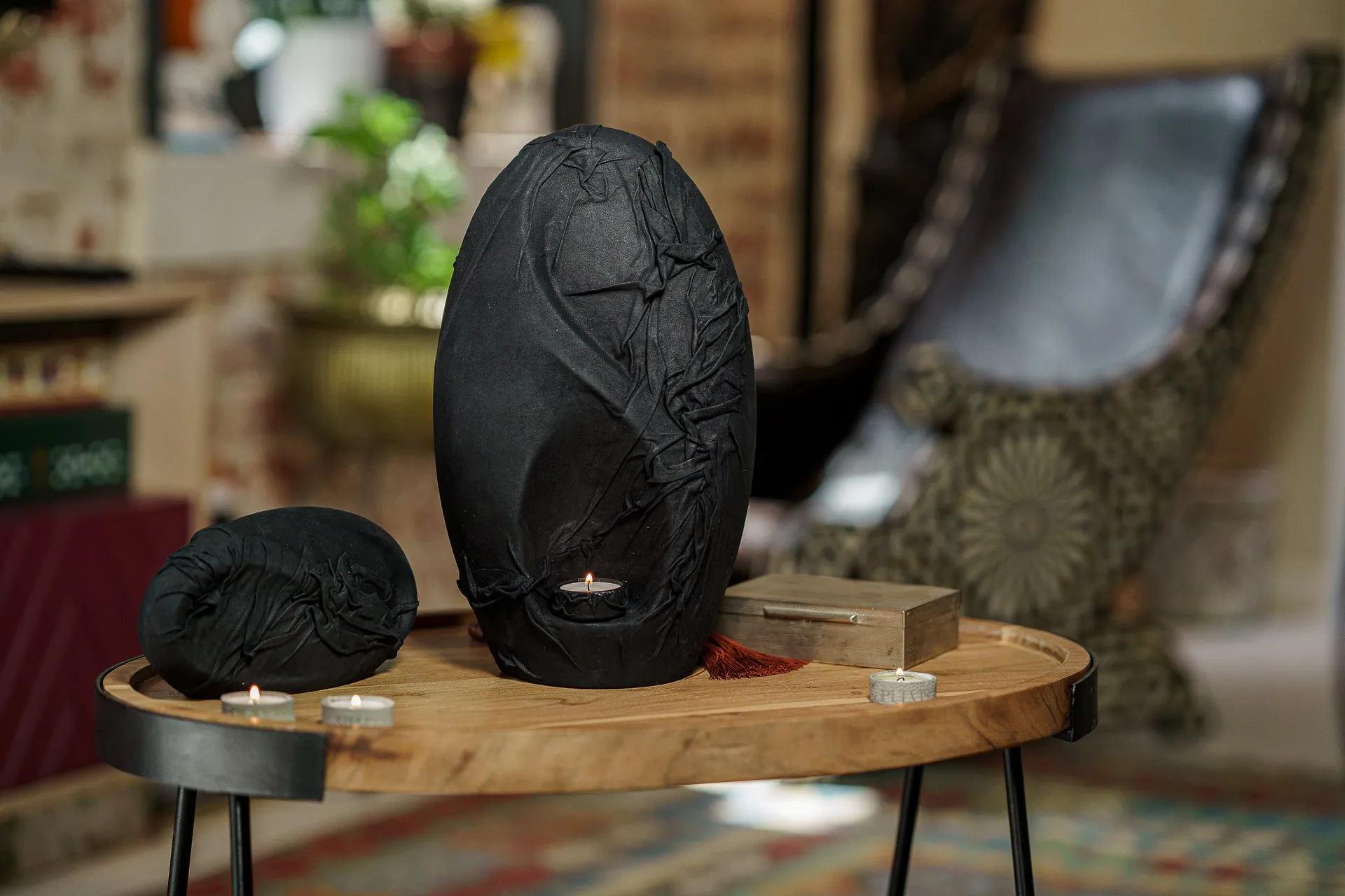 Leather Cremation Urn for Ashes "Eternity" - Exclusive Edition
