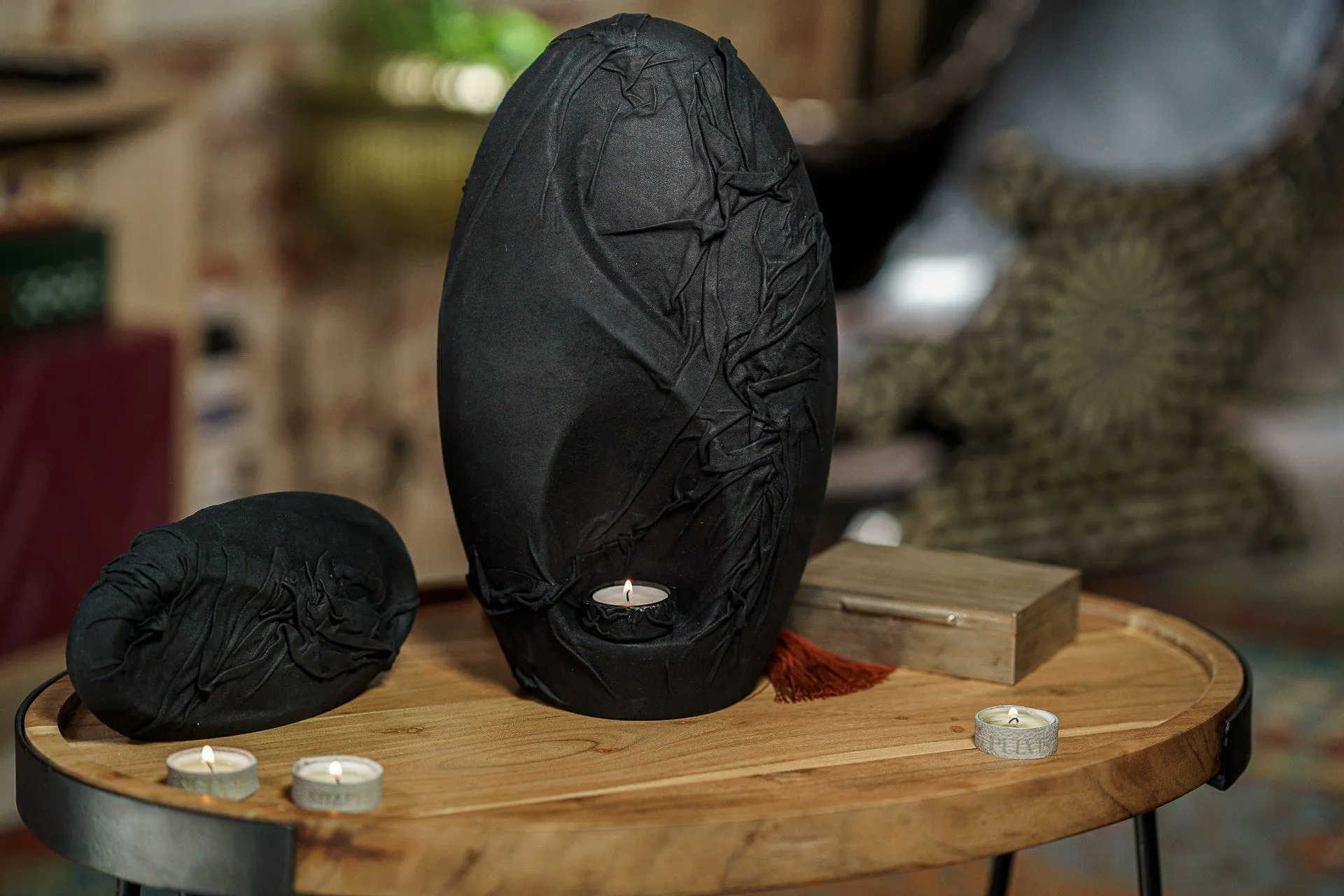 Leather Cremation Urn for Ashes "Eternity" - Exclusive Edition