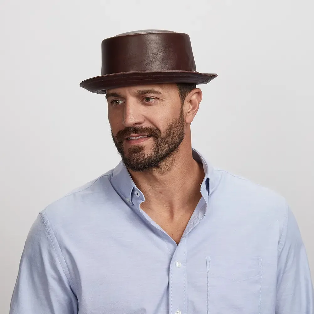 Leather Porkpie by American Hat Makers