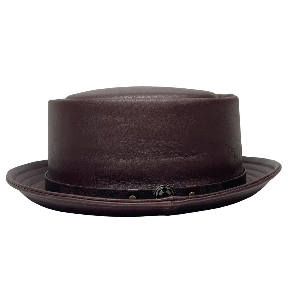 Leather Porkpie by American Hat Makers