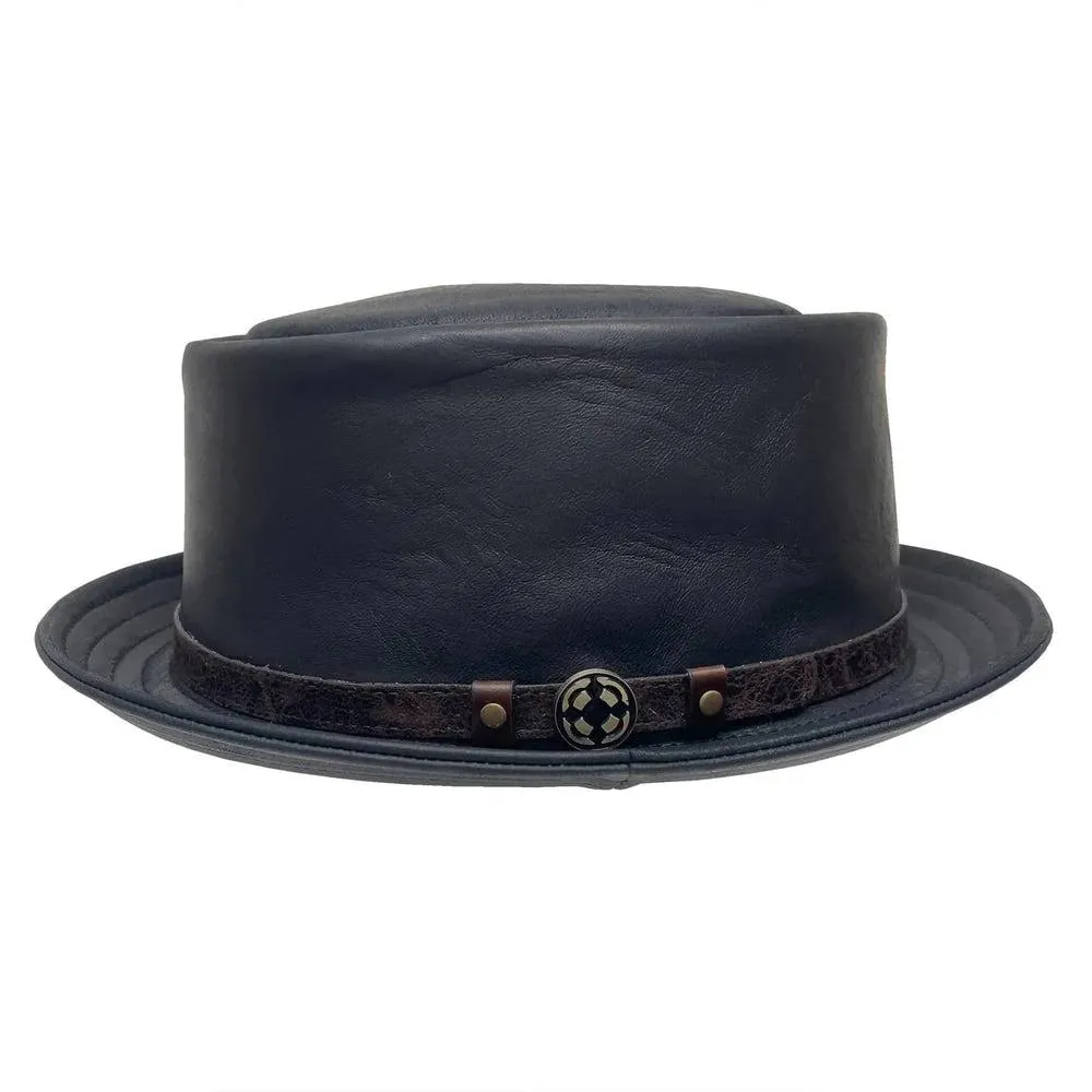 Leather Porkpie by American Hat Makers