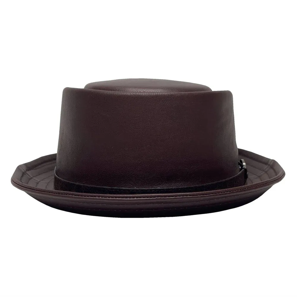 Leather Porkpie by American Hat Makers