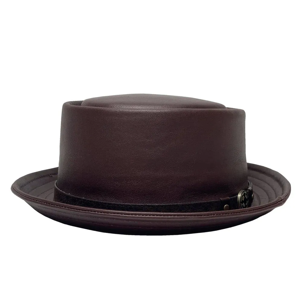 Leather Porkpie by American Hat Makers