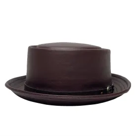 Leather Porkpie by American Hat Makers
