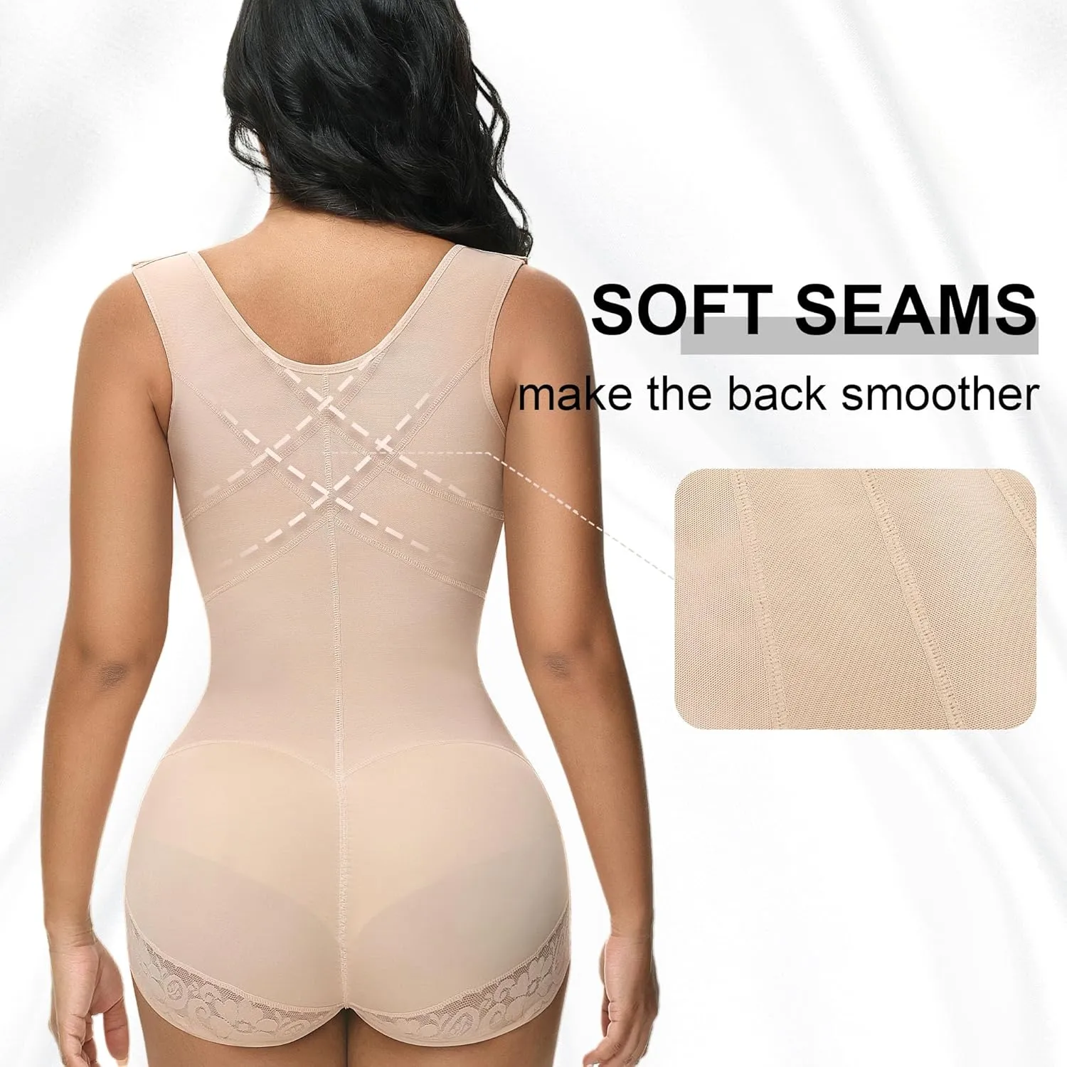 M MYODRESS Fajas Colombianas Moldeadoras Shapewear Tummy Control Full Body Shaper Post Surgery Compression Garment Shaping