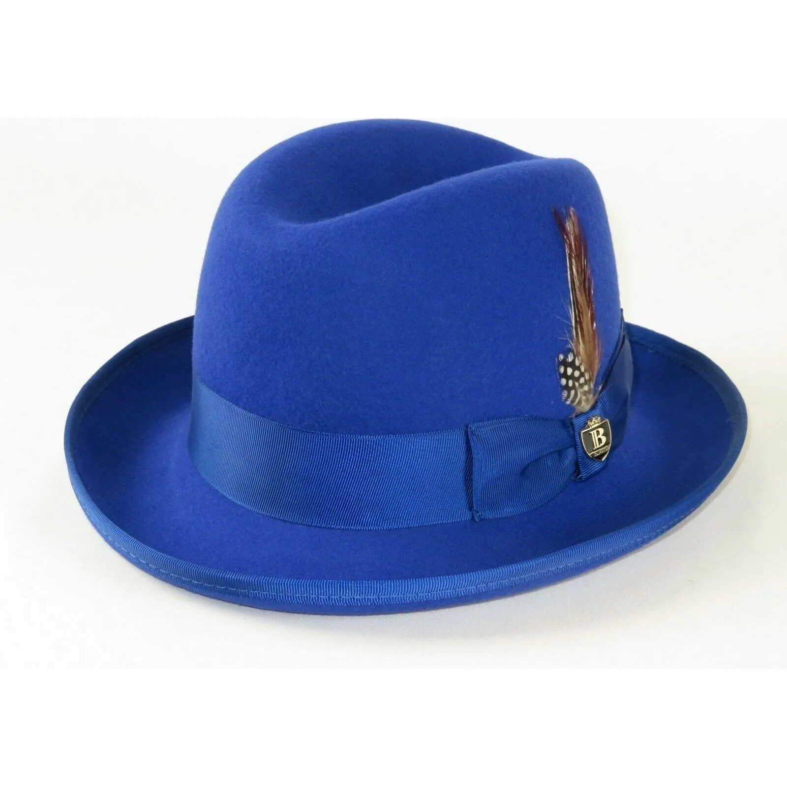 Men Bruno Capelo Dress Formal Hat Australian Wool Homburg Godfather GF108 Royal