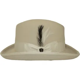 Men Bruno Capelo Dress Formal Hat Australian Wool Homburg Godfather GF110 Bone