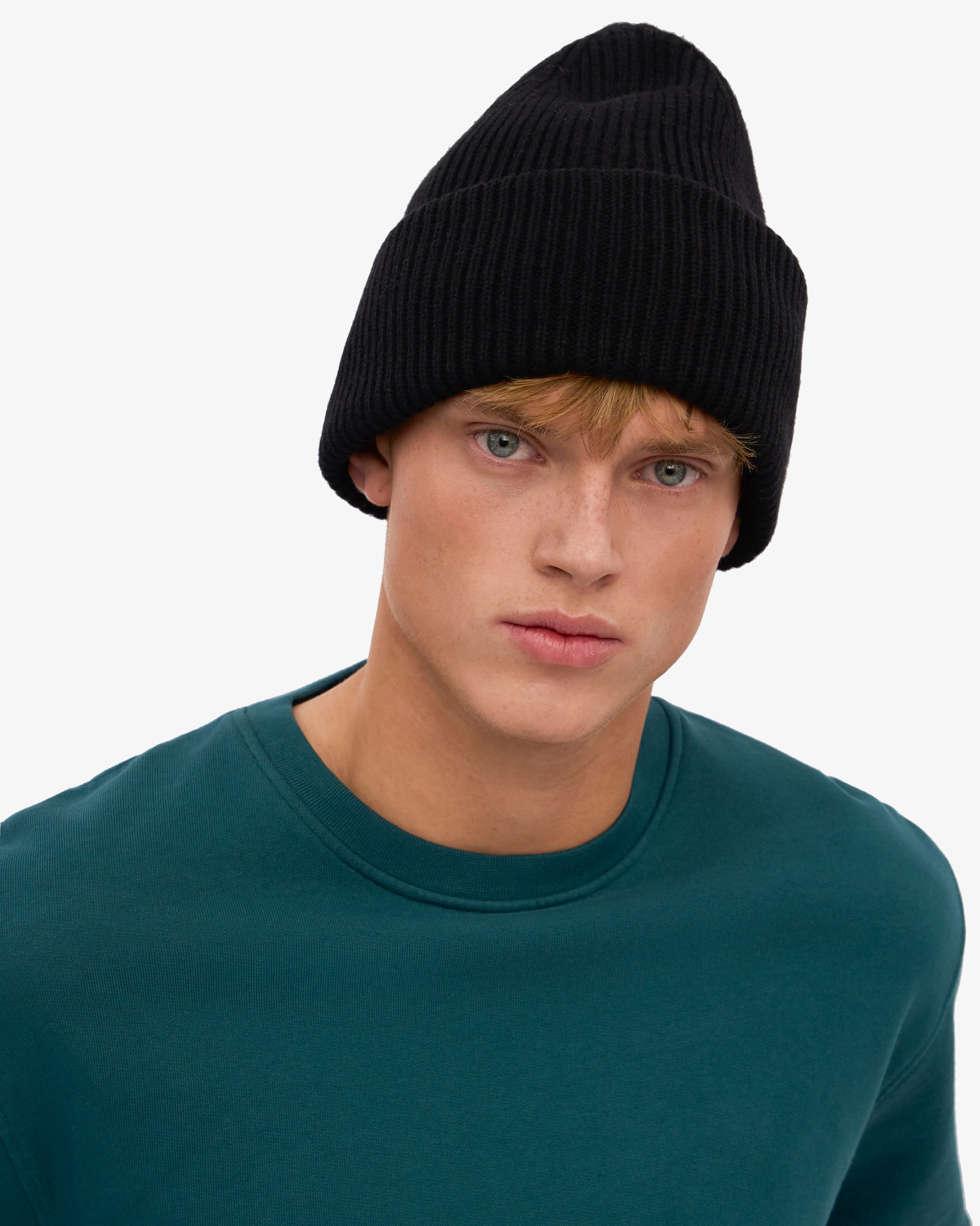 Merino Wool Hat - Deep Black