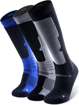 Merino Wool Ski Socks 3 Pack for Skiing, Snowboarding, Winter Thermal