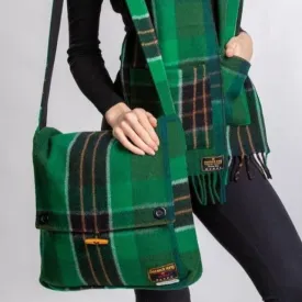 Messenger Bag and Merino Wool Scarf Gift Set in Ireland Tartan