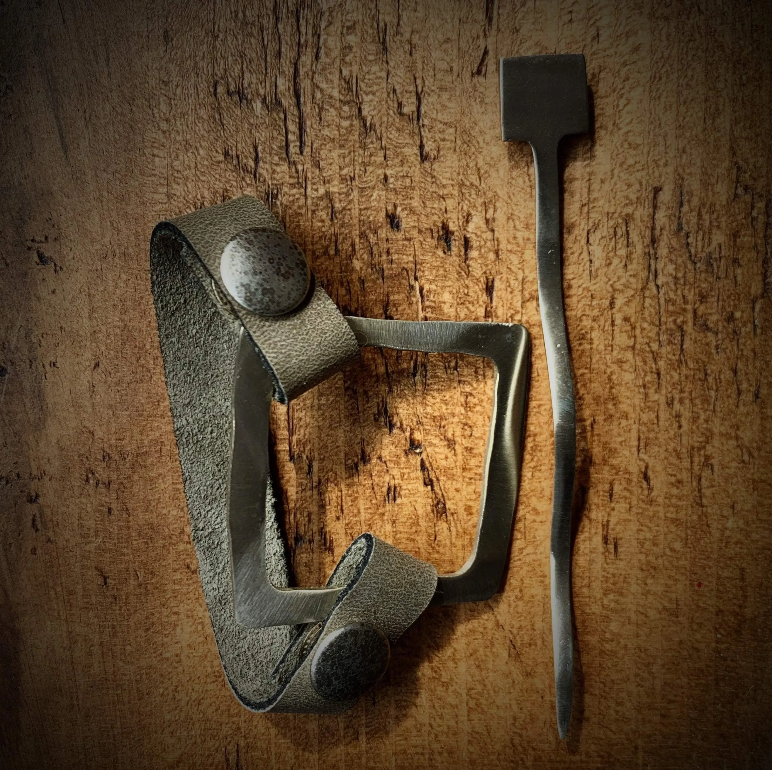 Mid Century Modern Square Cuff / Shawl Pin