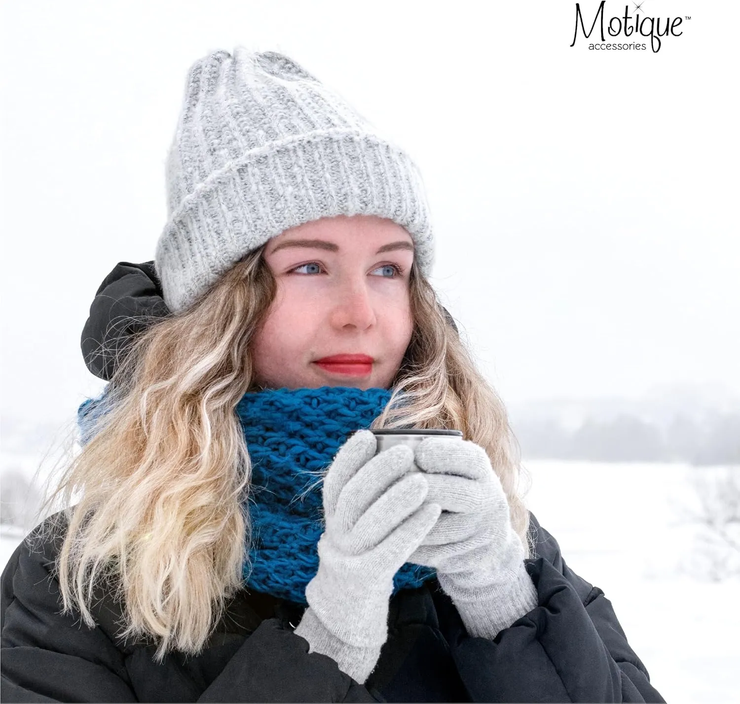 Motique Accessories Ladies Gloves Magic Knit Gloves for Women Solid Colors