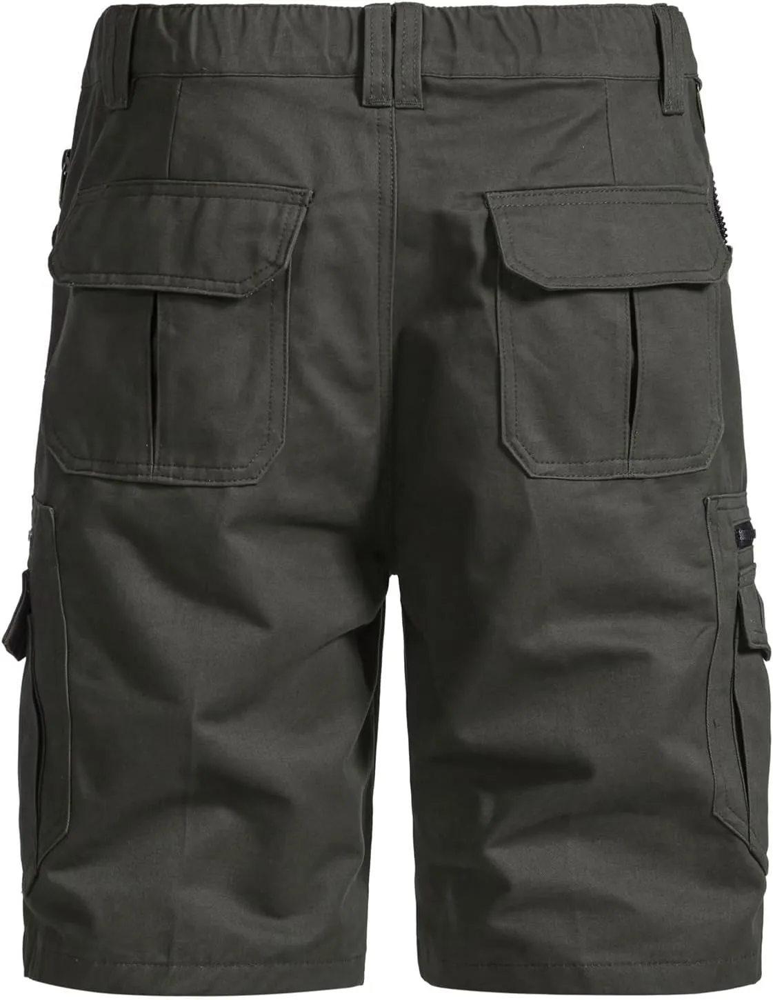 Mylldey Mens Cargo Shorts 12 Pockets Hiking Shorts Regular Fit Men Elastic Waist Cotton Cargo Shorts