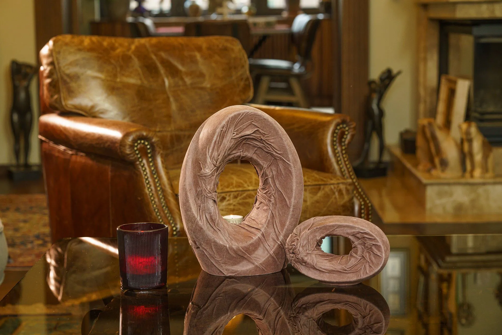 Nappa Leather Cremation Urn "The Passage" - Exclusive Edition
