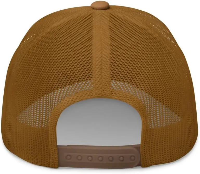 NG Upside Down LA Embroidered Curved Bill Trucker Hat Mid Crown Adjustable Los Angeles Cap