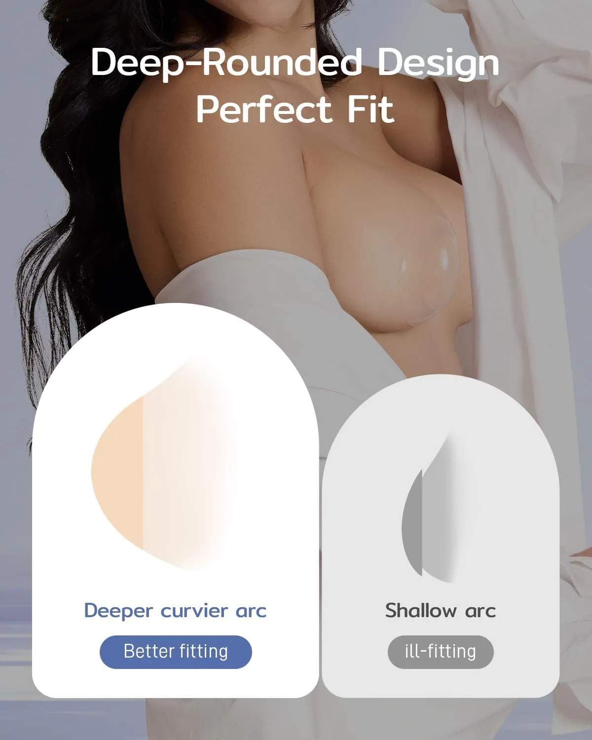 Niidor Transparent Nipple Covers For Women Seamless Silicone Pasties Nipple Covers Reusable 2025 Upgraded Breast Petals