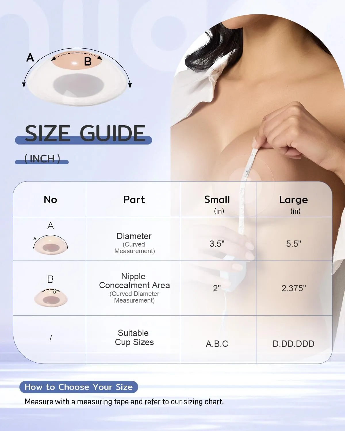 Niidor Transparent Nipple Covers For Women Seamless Silicone Pasties Nipple Covers Reusable 2025 Upgraded Breast Petals