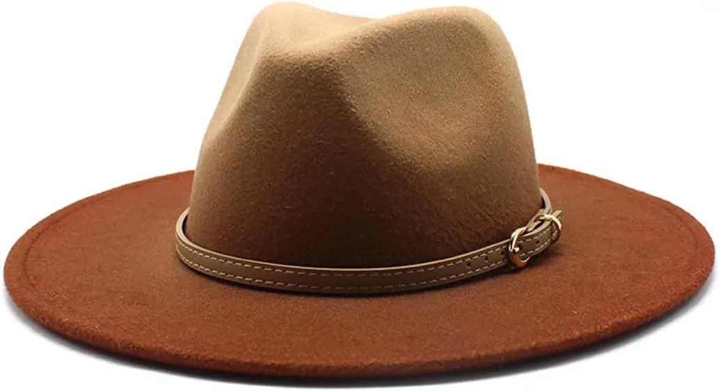 Niiyyjj British Style Winter Wool Wide Brim Fedoras Cap Men Women Panama Style Jazz Hats Party Hat