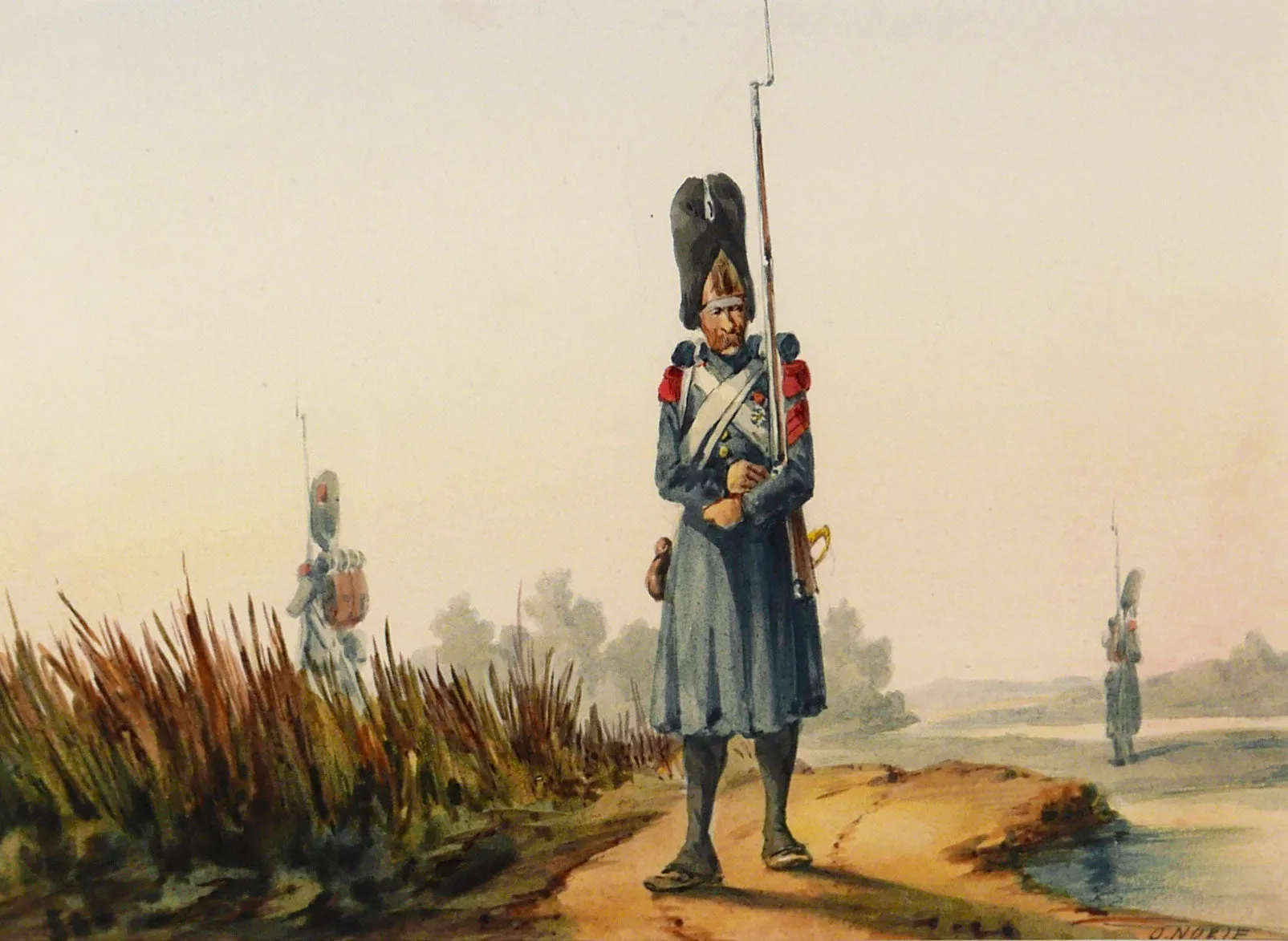 Old Guard Grenadier by Orlando Norie, circa 1875