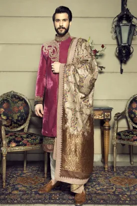 Pakistani Designer Royal Look Sherwani for Groom #C2011