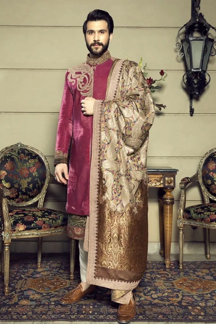 Pakistani Designer Royal Look Sherwani for Groom #C2011
