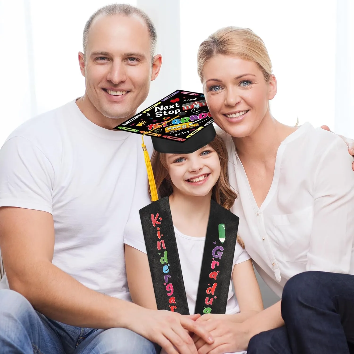 Preschool Graduation Cap and Stole for Kids Kindergarten Graduation, Next Stop 1st Grade Graduation Cap Kindergarten