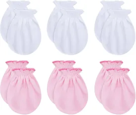 RATIVE No Scratch Mittens and Caps 100% Cotton for Newborn Baby 0-6 Months Boys Girls