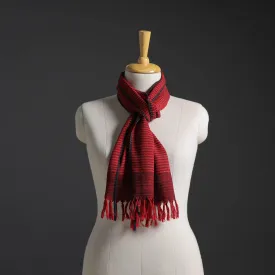 Red - Kumaun Handwoven Merino Wool Scarf 264