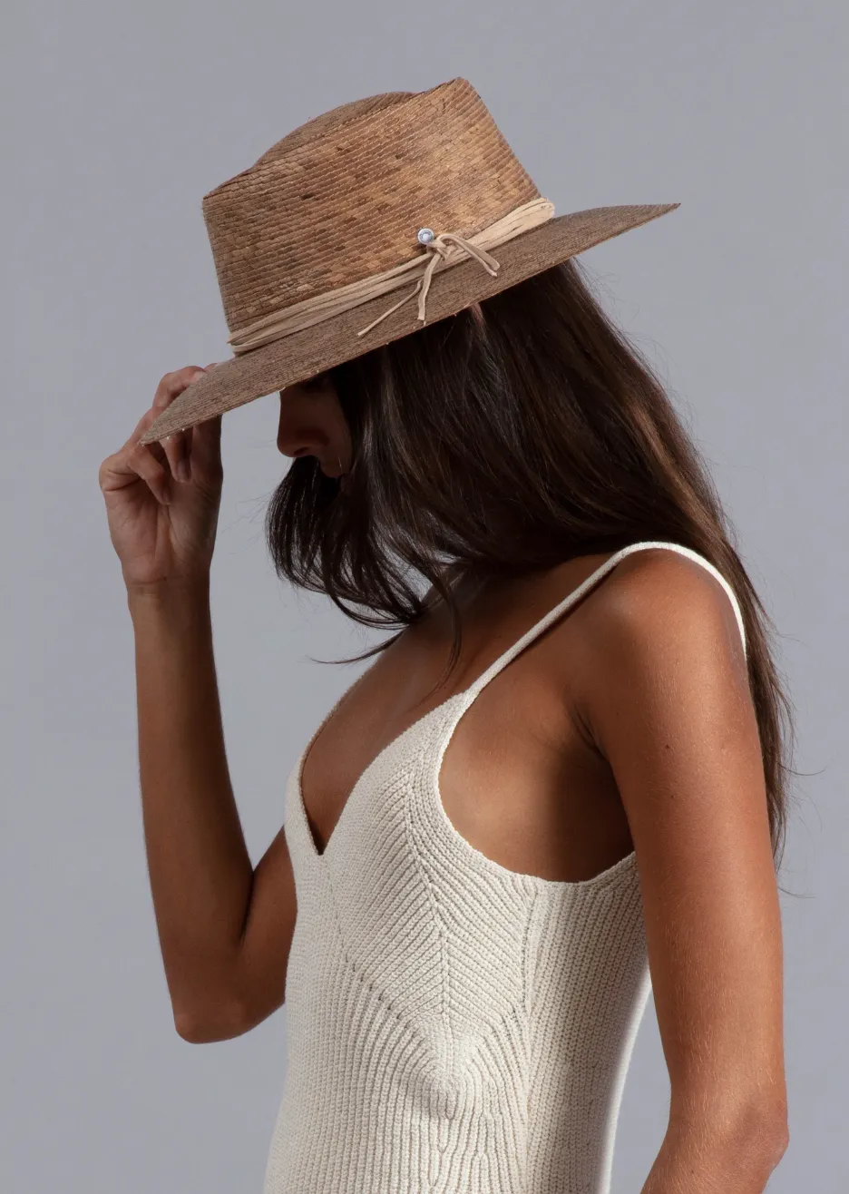 Rhea Fedora - Dark Toast
