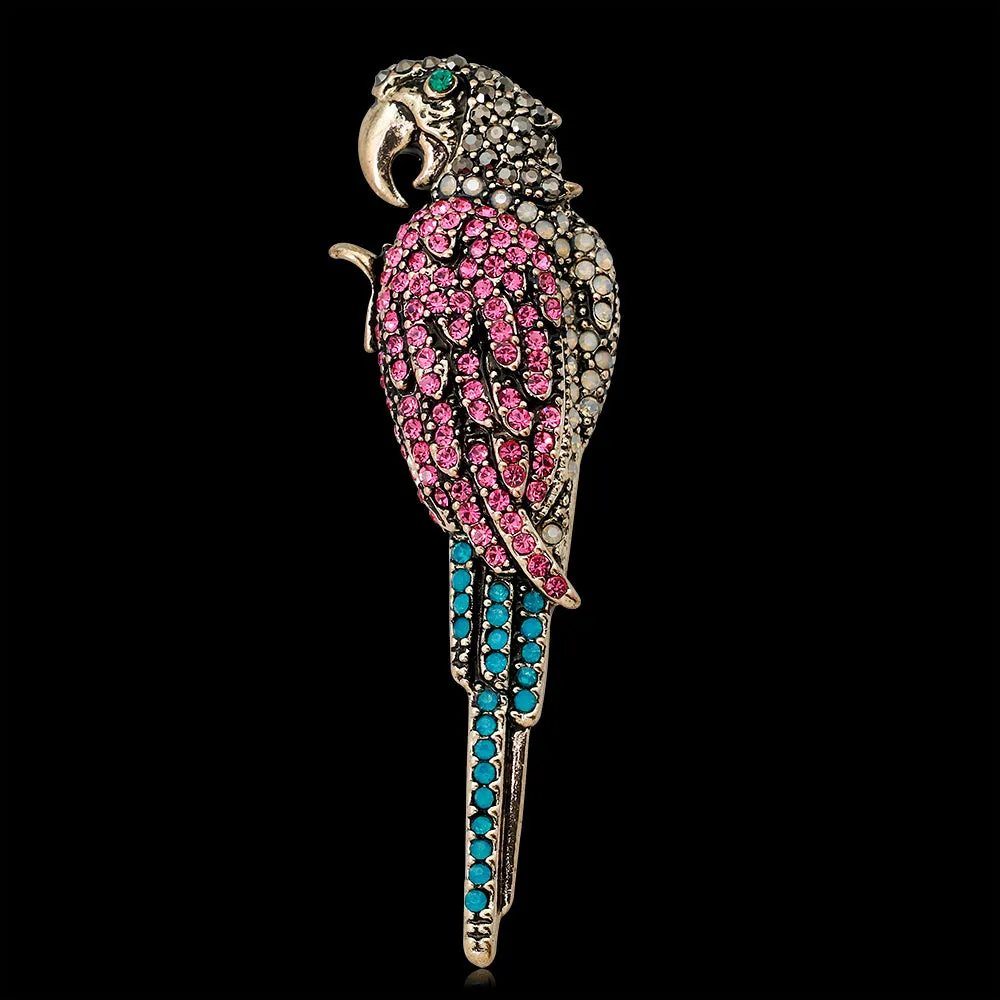Rhinestone alloy bird brooch-fashion accessories-holiday brooch-vintage brooch-perfect gift for women