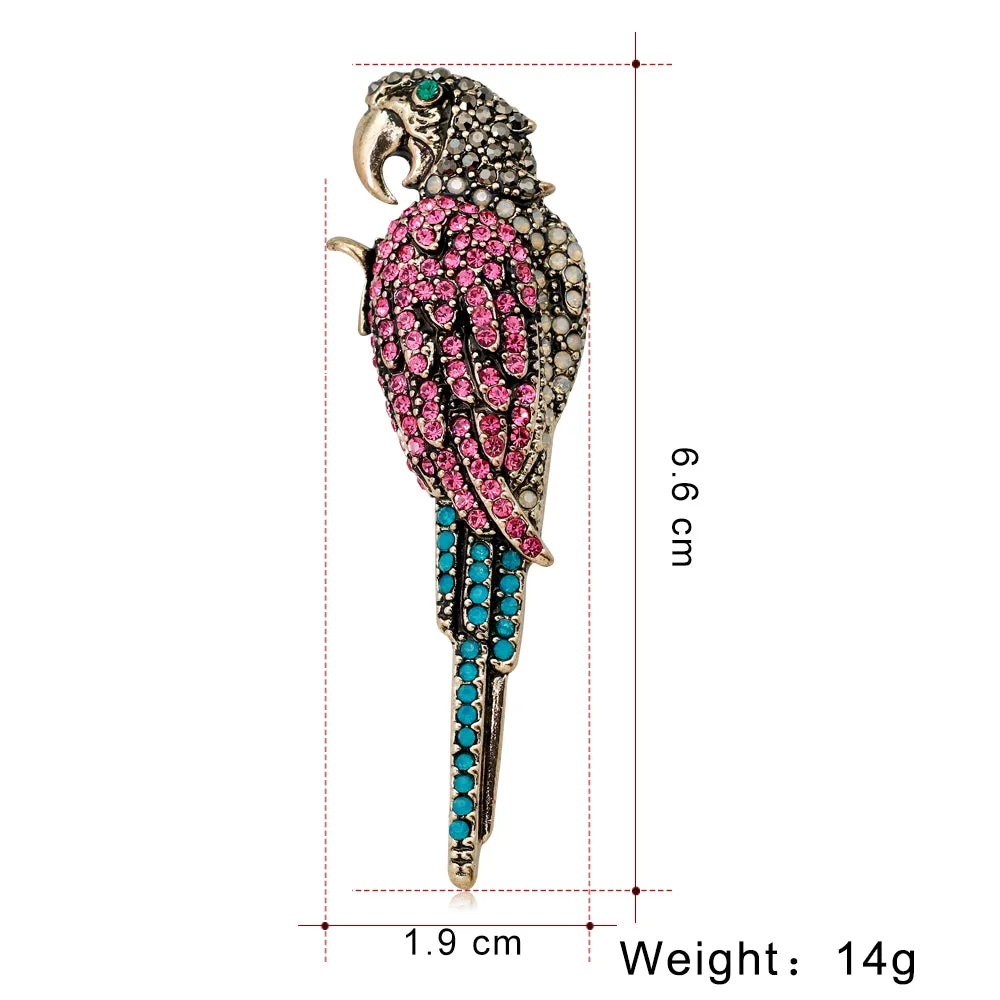 Rhinestone alloy bird brooch-fashion accessories-holiday brooch-vintage brooch-perfect gift for women