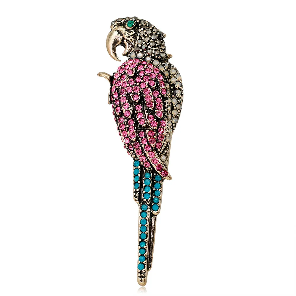 Rhinestone alloy bird brooch-fashion accessories-holiday brooch-vintage brooch-perfect gift for women