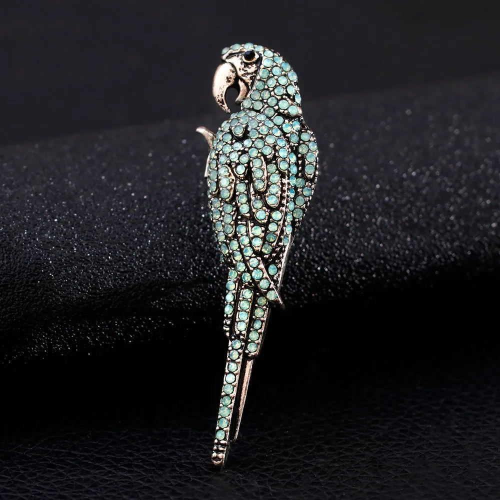 Rhinestone alloy bird brooch-fashion accessories-holiday brooch-vintage brooch-perfect gift for women