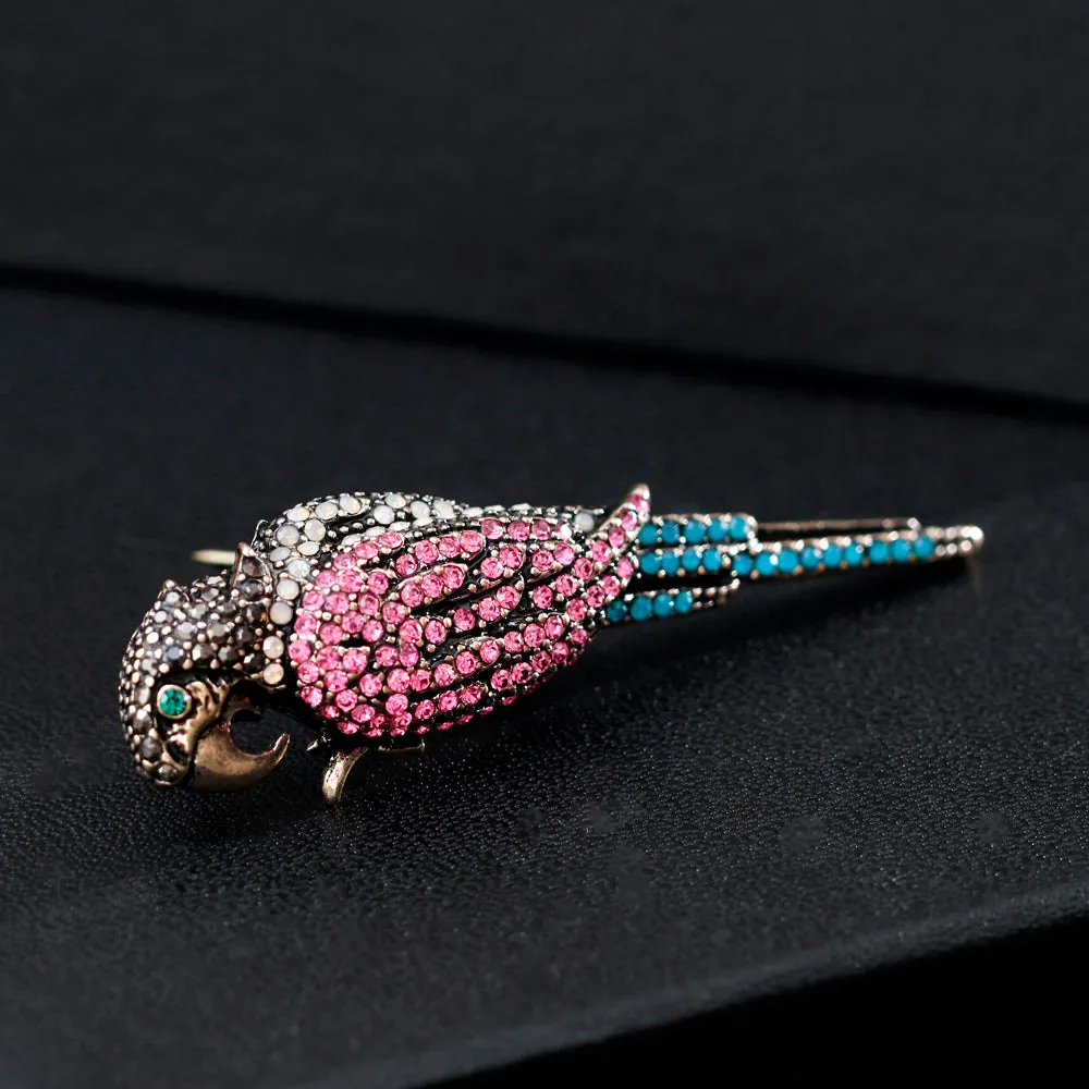 Rhinestone alloy bird brooch-fashion accessories-holiday brooch-vintage brooch-perfect gift for women