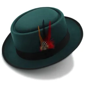 Rozzi Feather Wool Porkpie Hat