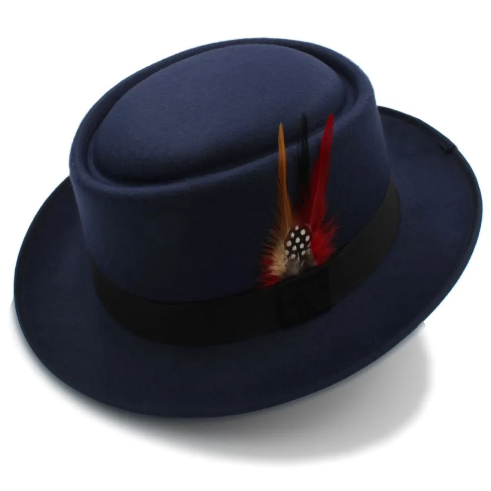 Rozzi Feather Wool Porkpie Hat