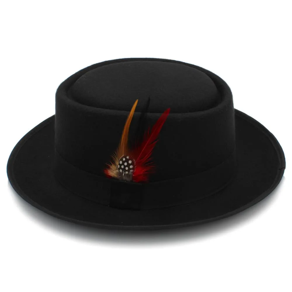Rozzi Feather Wool Porkpie Hat