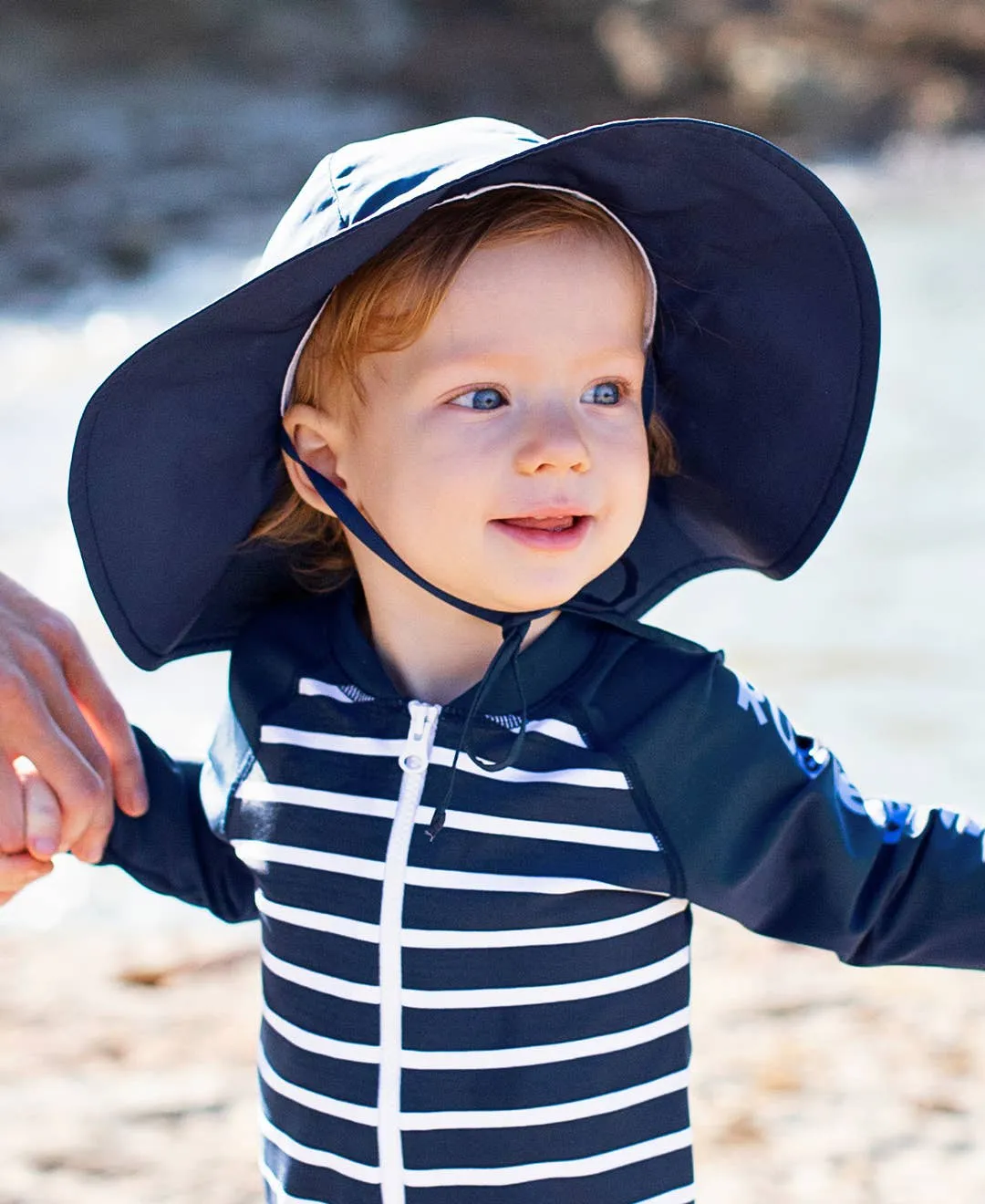 RuffleButts   RuggedButts - Kids Navy Sun Protective Hat