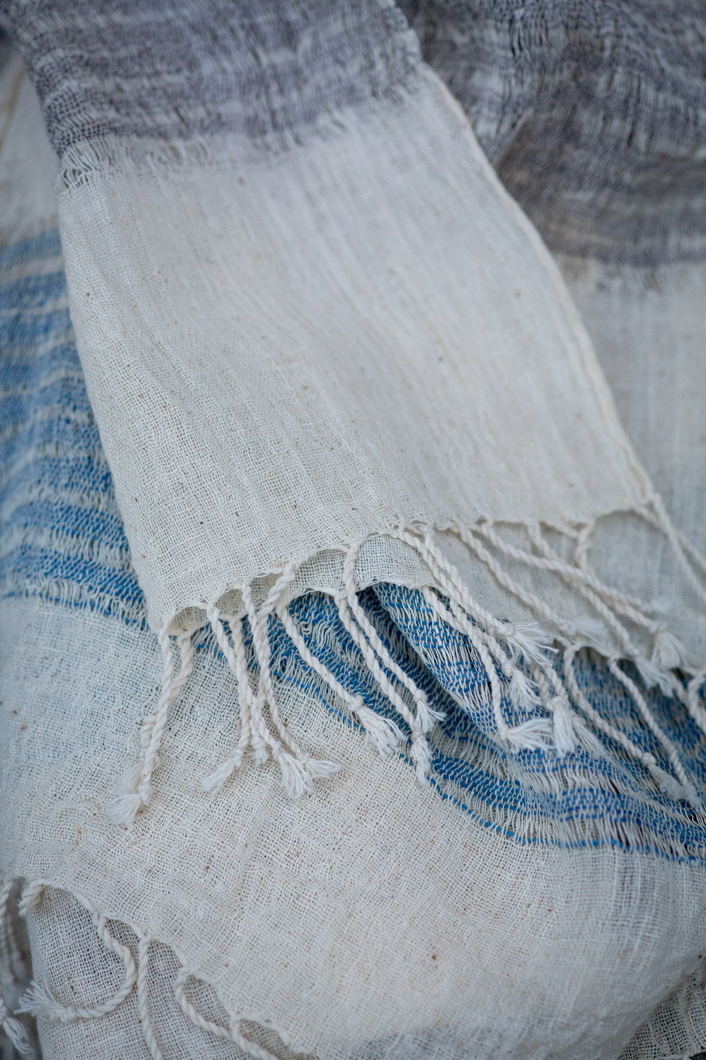 Shawl: Handwoven, hand spun organic Kala cotton