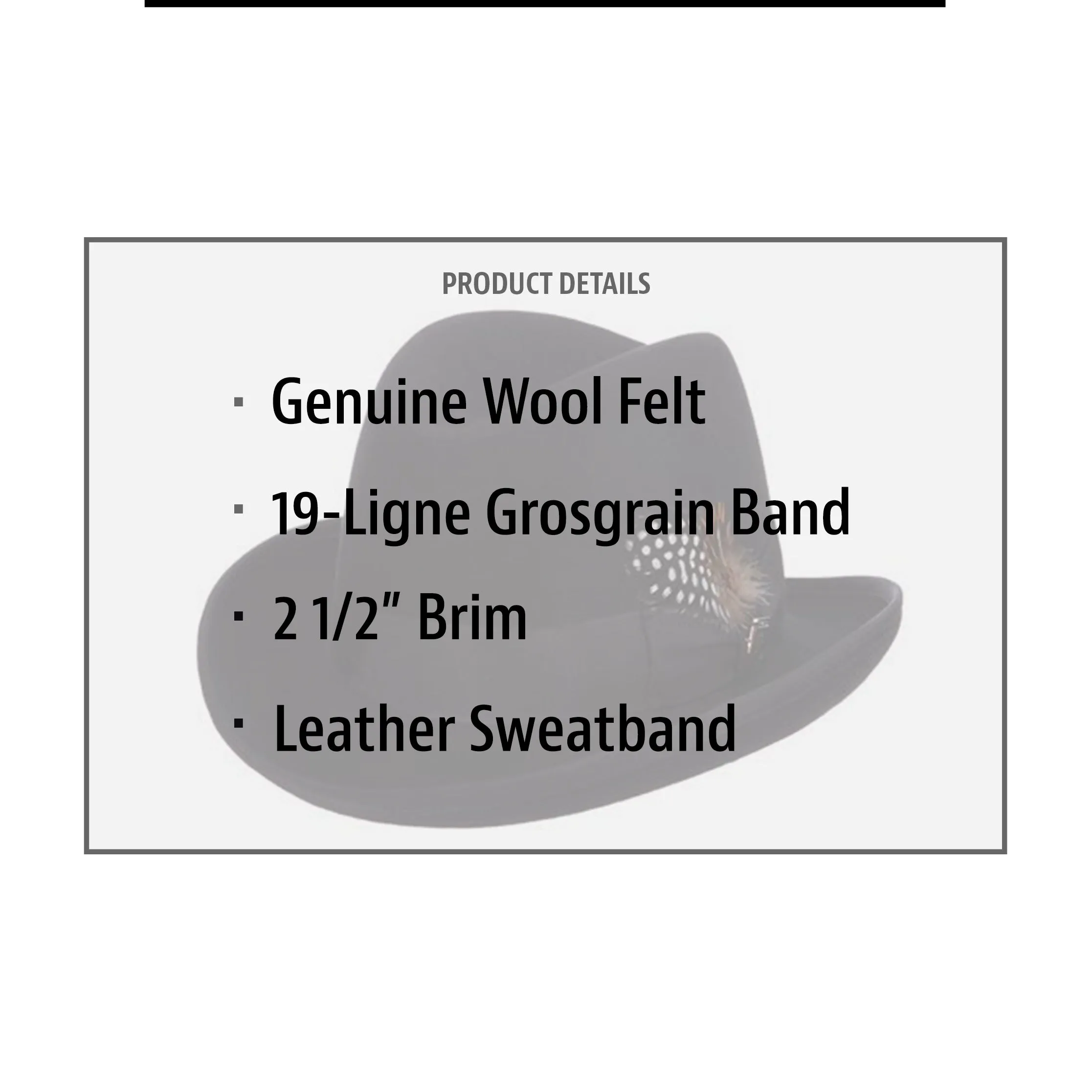Stacy Adams Wool Felt Homburg- Harvey